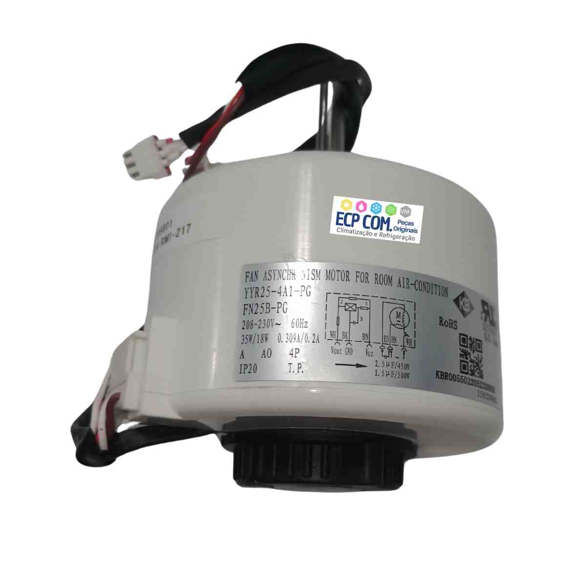 MOTOR VENTILADOR EVAPORADORA FN25B-PG  GWH24MD-D3DNC1F - Imagem 2