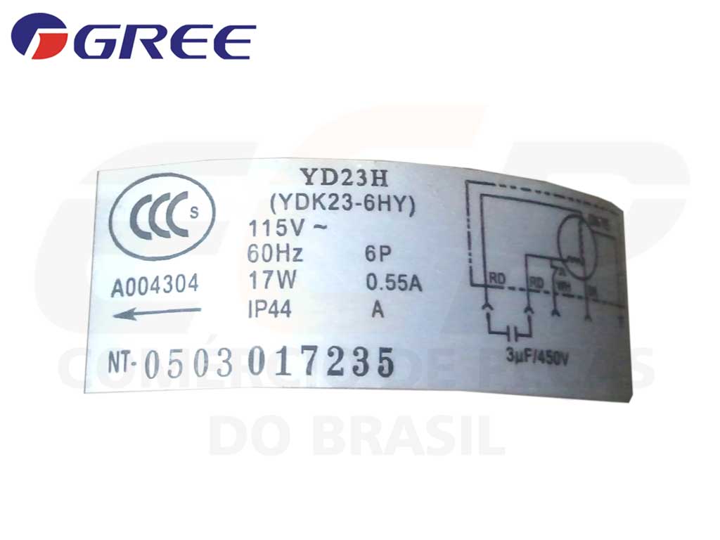 MOTOR VENTILADOR  INFERIOR PORTÁTIL  YD23H GP12-12L GP12-12LA - Imagem 2